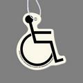 Paper Air Freshener Tag W/ Tab - Handicap Symbol